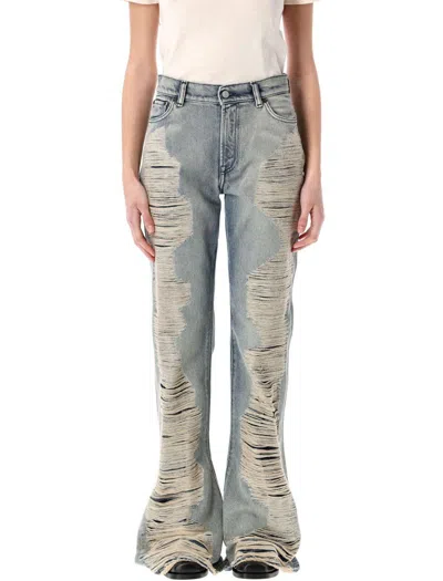 Acne Studios Women's Bootcut Fit Jeans In Mid Blue