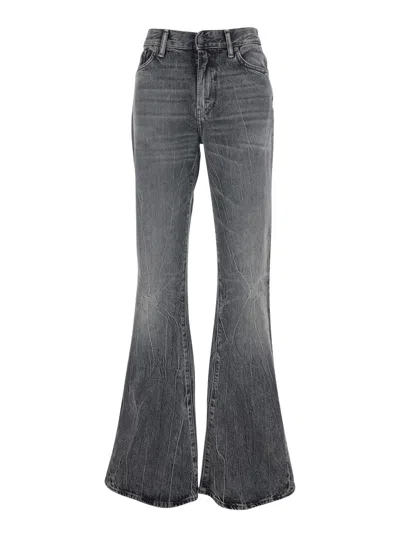 Acne Studios Bootcut Organic Cotton Jeans In Gray