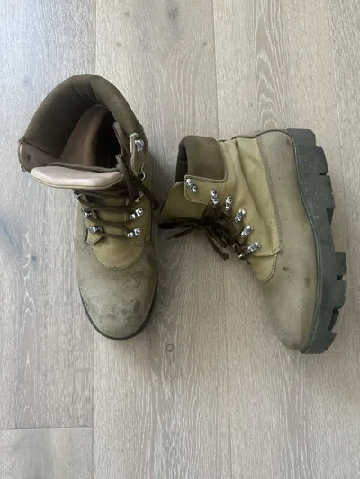 Pre-owned Acne Studios Boots In Green