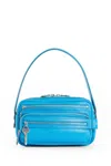 Acne Studios Camero Party Small Leather Shoulder Bag In Blue