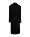 Acne Studios Bouclé-texture Wool-blend Coat In Black