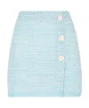 Acne Studios Bouclé Tweed Mini Skirt In Blue