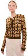 Acne Studios Argyle-knit Button-up Cardigan In Multi