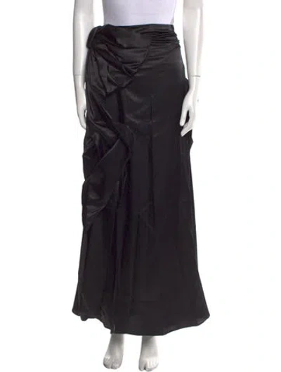 Pre-owned Acne Studios Bow Accents Long Skirt W/ Tags In Black