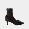 Acne Studios Leather Heel Shoes In Brown