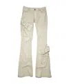 Acne Studios Bow-detail Flared Trousers In Neutral