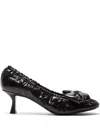 Acne Studios Leather Heel Shoes In Black