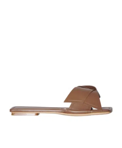 ACNE STUDIOS BOW-DETAILING LEATHER SLIDES