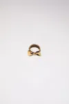 Acne Studios Bow Ring In Antique Gold