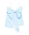 Acne Studios Blue Bow Strap Top In Blue