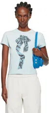 Acne Studios T-shirt Mit Schleifen-print In Blue