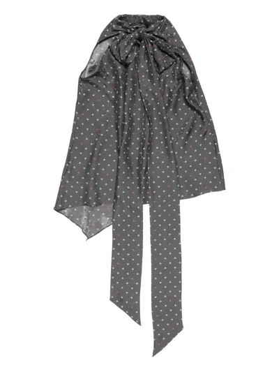 Acne Studios Bow-tie Asymmetric Top In Black