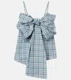 Acne Studios Tanessa Checked Cotton Blouse In Blue