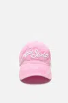 Acne Studios Logo-embroidered Cotton Cap In Pink