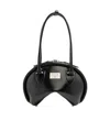 Acne Studios Black Handbag With Two Top Handles And Logo Plaque On The Front In Leather Woman In Black