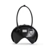 Acne Studios Black Handbag With Two Top Handles And Logo Plaque On The Front In Leather Woman