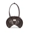 Acne Studios Brown Bowlina Shoulder Bag In Black