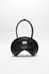 Acne Studios Black Handbag With Two Top Handles And Logo Plaque On The Front In Leather Woman In Black