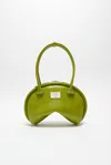 Acne Studios Bowlina Mini Shoulder Bag In Lime Green