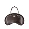 Acne Studios Brown Bowlina Shoulder Bag In Black