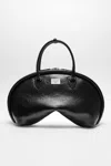 Acne Studios Black Handbag With Two Top Handles And Logo Plaque On The Front In Leather Woman In Black