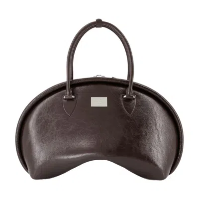 Acne Studios Brown Bowlina Shoulder Bag In Adn Chocolate Brown