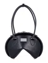 Acne Studios Small Bowlina Leather Shoulder Bag In Black