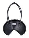 Acne Studios Small Bowlina Leather Shoulder Bag In Black