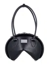 Acne Studios Small Bowlina Leather Shoulder Bag In Black
