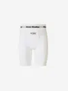 Acne Studios White Paneled Shorts In White