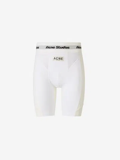 Acne Studios White Paneled Shorts
