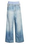Acne Studios Trompe L'oeil Cotton Poplin Wide-leg Pants In Black