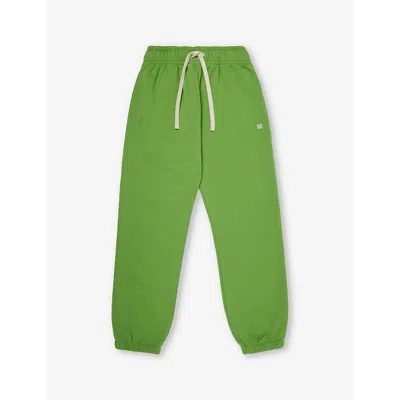 Acne Studios Boys Green Kids Brand-patch Elasticated-waist Cotton-jersey Jogging Bottoms 3-10 Years