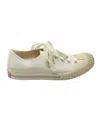 Acne Studios Brady Low Top Sneakers In Ivory Canvas In White