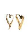 Acne Studios Brass Heart-shape Earrings In Gold