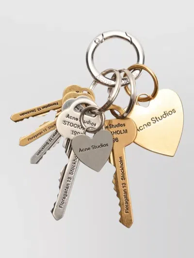 Acne Studios Brass Key Ring Case Multiple Keys In Gold