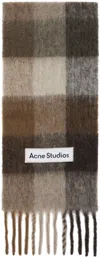 Acne Studios Fringed Scarf Scarves And Foulards Brown In Multi