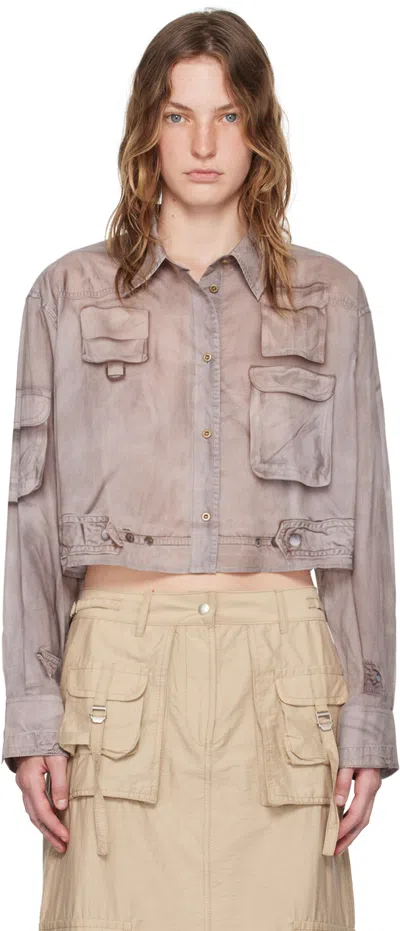 Acne Studios Brown Button-up Shirt In Adv Light Brown
