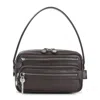 Acne Studios Chocolate Leather Shoulder Bag Keychain Detail In Brown