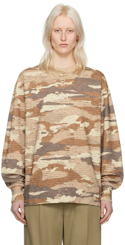 Acne Studios Brown Camouflage Sweatshirt In Ca8 Cacao Brown