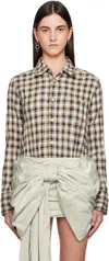 Acne Studios Brown Check Button-up Shirt In 700 Brown