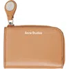 Acne Studios Brown Compact Zip Wallet In 59c Caramel Brown