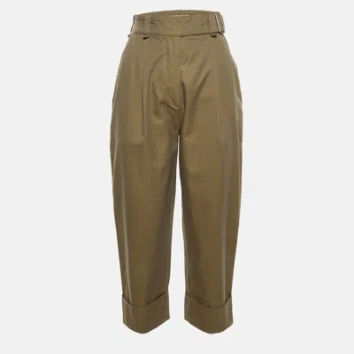 Acne Studios Brown Cotton Cuffed Trouser