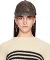Acne Studios Carliy Distressed Coated Cotton-twill Baseball Cap In 700 Brown