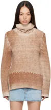 ACNE STUDIOS BROWN FADED TURTLENECK