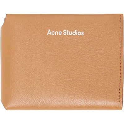 Acne Studios Brown Fold Wallet In 59c Caramel Brown