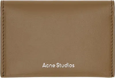 Acne Studios Brown Folded Leather Card Holder