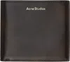Acne Studios Brown Folded Leather Wallet In Adm Dark Brown