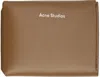 Acne Studios Folded Card Wallet In 640 Camel Brown