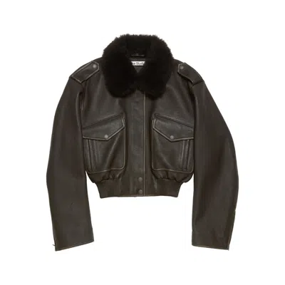ACNE STUDIOS ACNE STUDIOS BROWN JACKETS - BOMBER JACKETS WOMEN